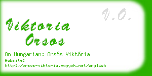 viktoria orsos business card