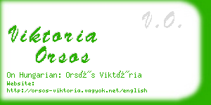 viktoria orsos business card